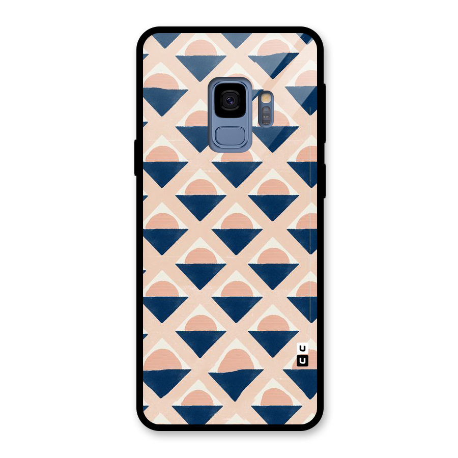 Diamond Circle Pattern Glass Back Case for Galaxy S9