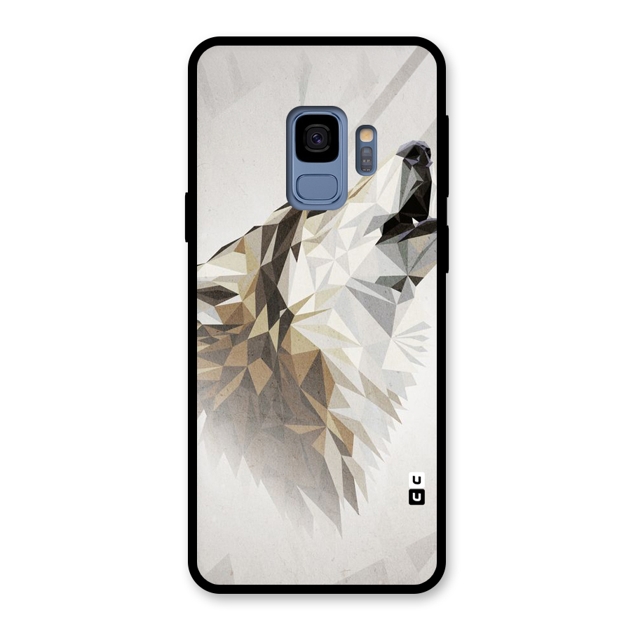 Diamond Wolf Glass Back Case for Galaxy S9