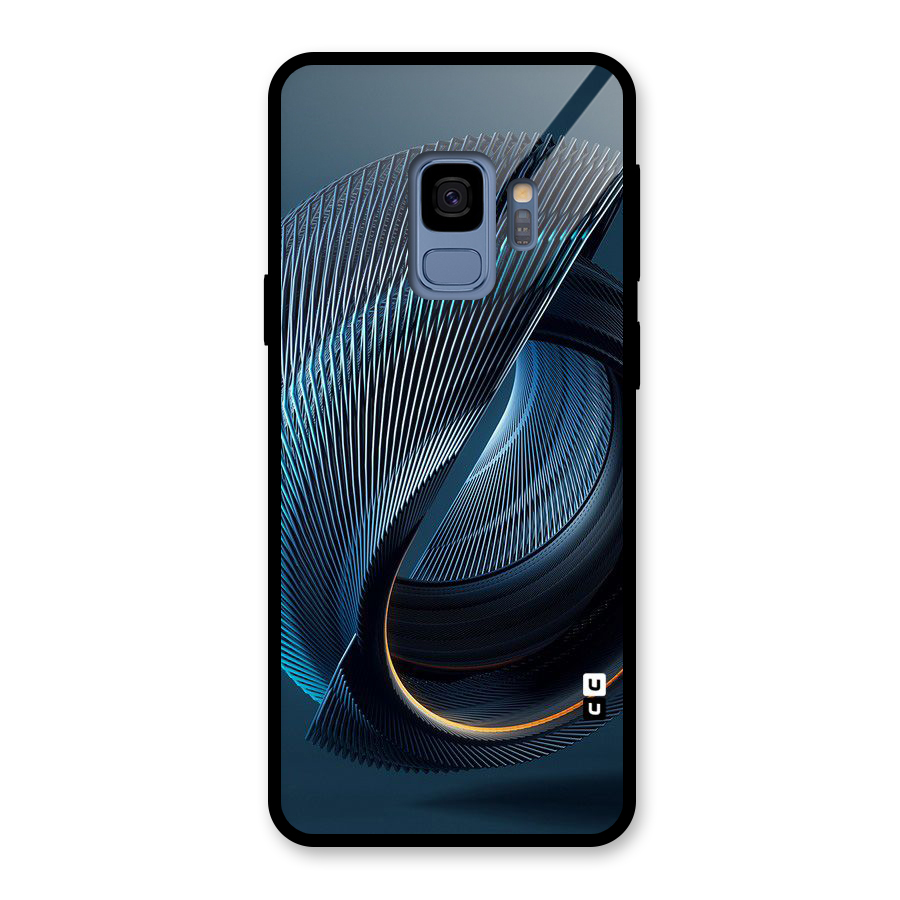 Digital Circle Pattern Glass Back Case for Galaxy S9
