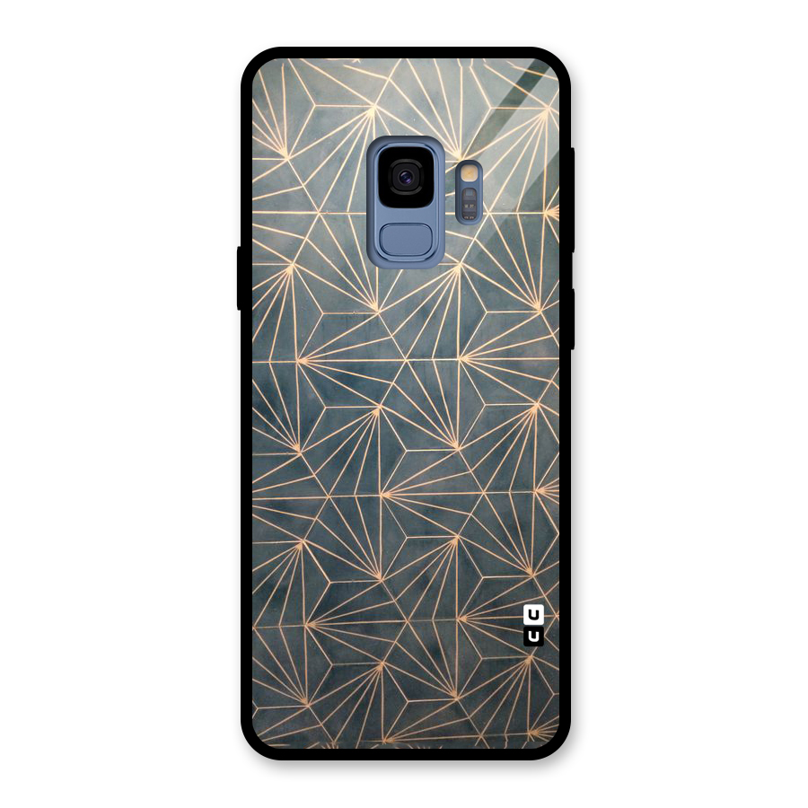 Dotted Lines Pattern Glass Back Case for Galaxy S9