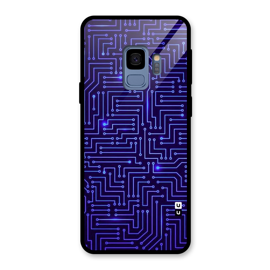 Dotting Lines Glass Back Case for Galaxy S9