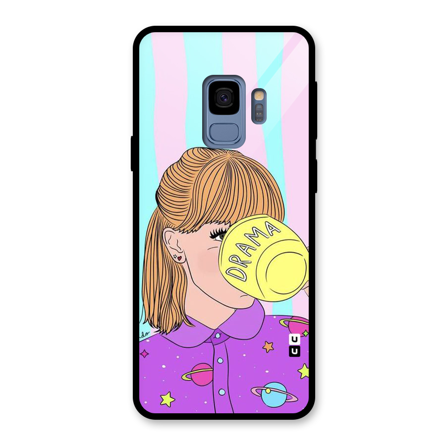 Drama Cup Glass Back Case for Galaxy S9