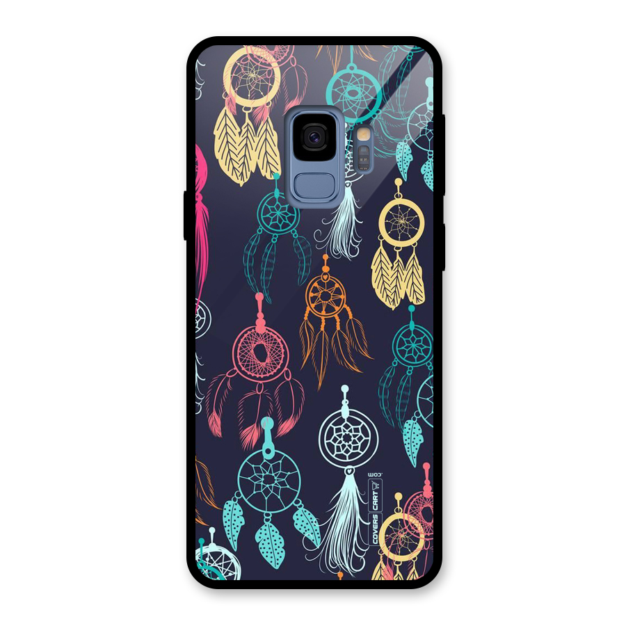 Dream Catcher Pattern Glass Back Case for Galaxy S9