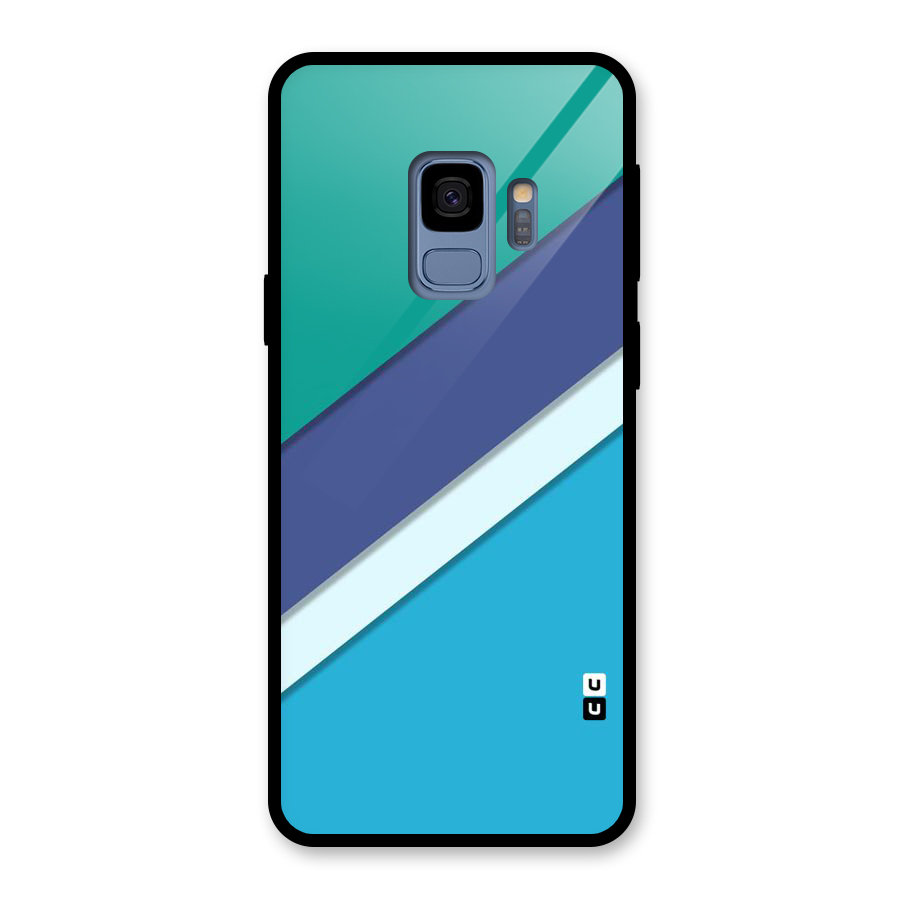 Elegant Colored Stripes Glass Back Case for Galaxy S9
