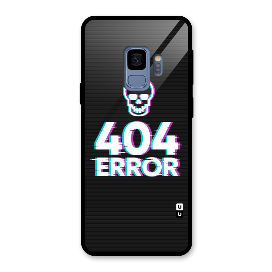 Error 404 Skull Glass Back Case for Galaxy S9