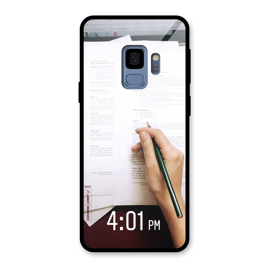 Exam Time Blues Glass Back Case for Galaxy S9