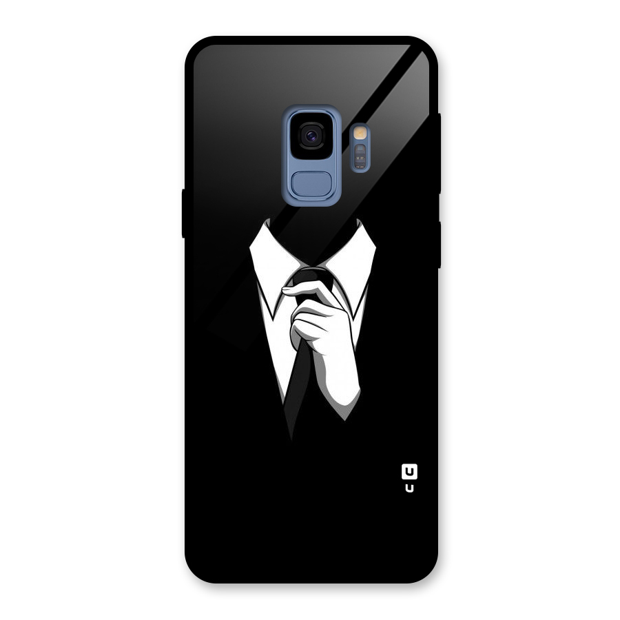 Faceless Gentleman Glass Back Case for Galaxy S9
