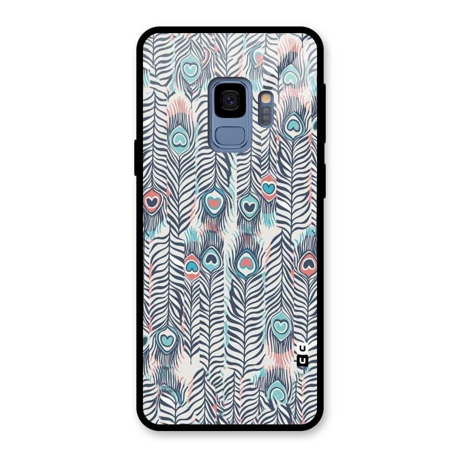 Feather Art Glass Back Case for Galaxy S9