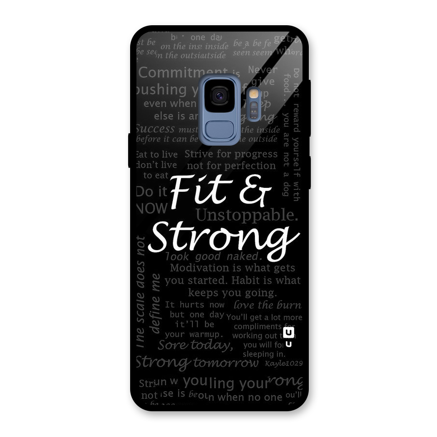 Fit And Strong Glass Back Case for Galaxy S9