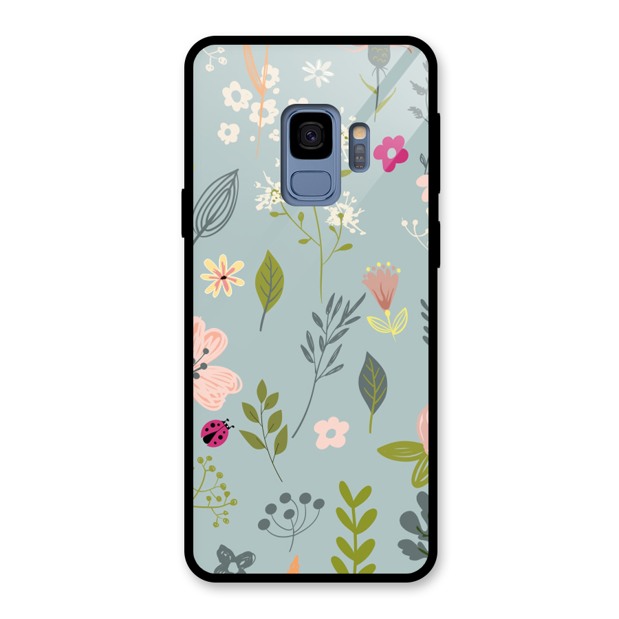 Flawless Flowers Glass Back Case for Galaxy S9