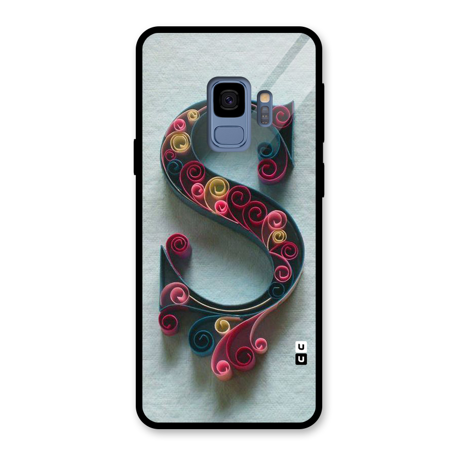 Floral Alphabet Glass Back Case for Galaxy S9