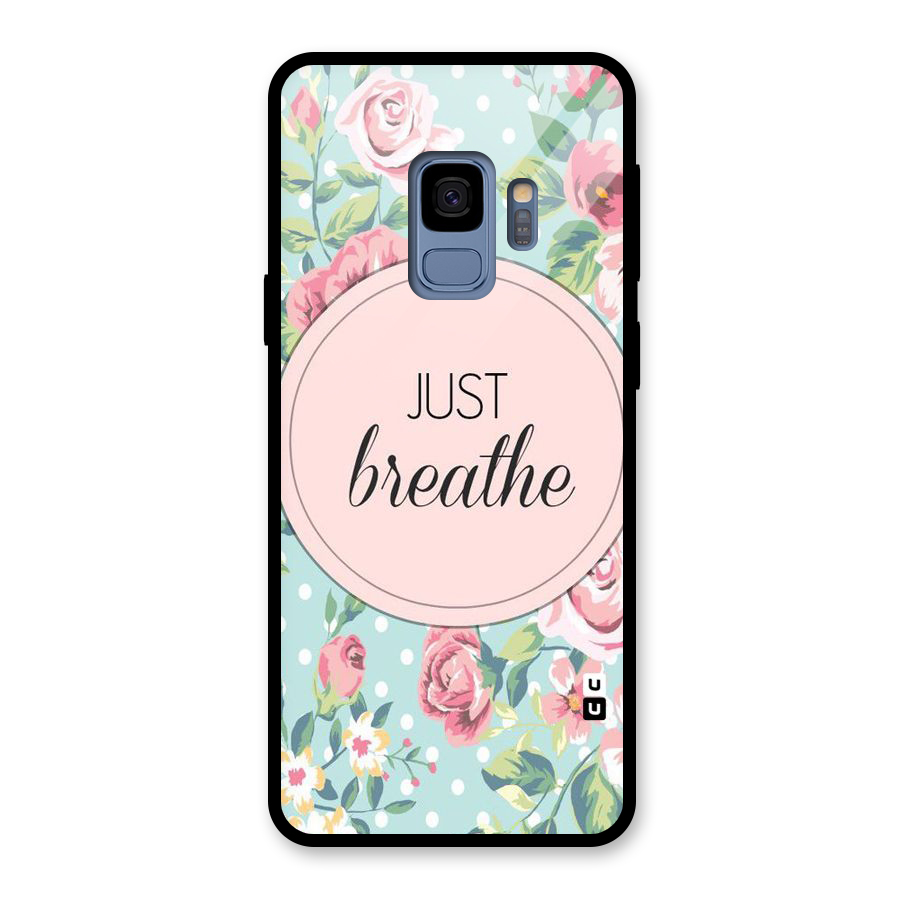 Floral Bloom Glass Back Case for Galaxy S9