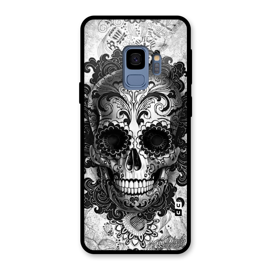 Floral Ghost Glass Back Case for Galaxy S9