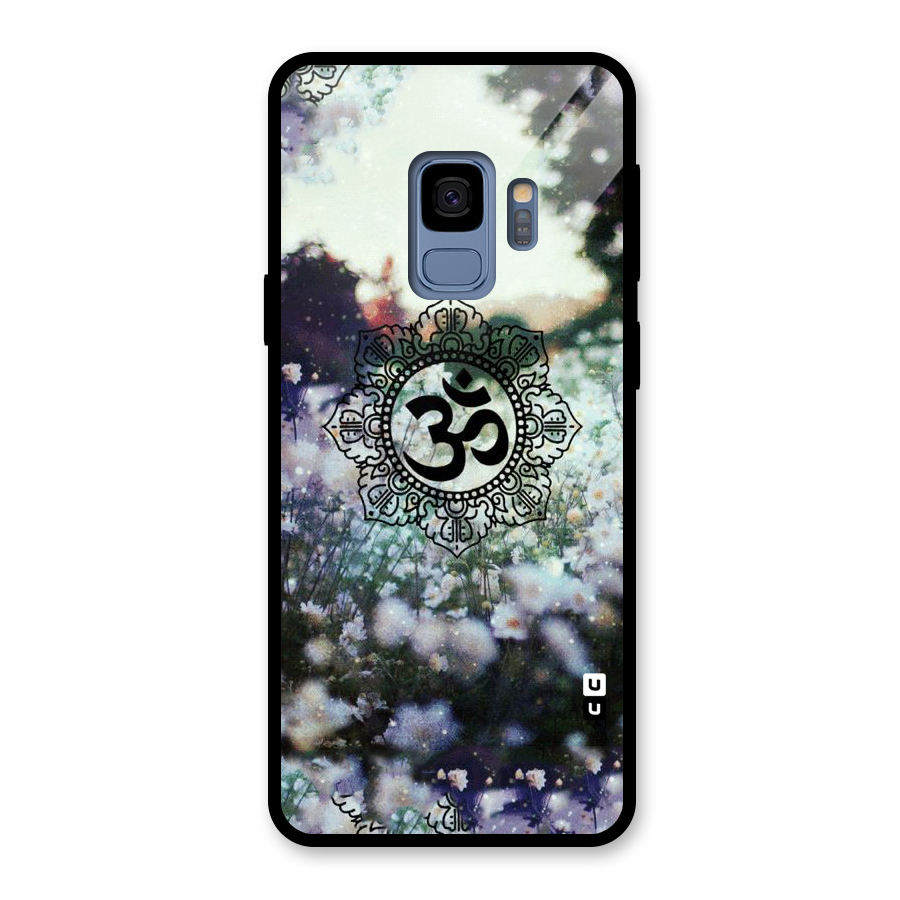 Floral Pray Glass Back Case for Galaxy S9