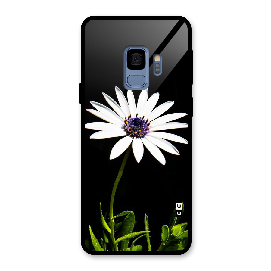 Flower White Spring Glass Back Case for Galaxy S9