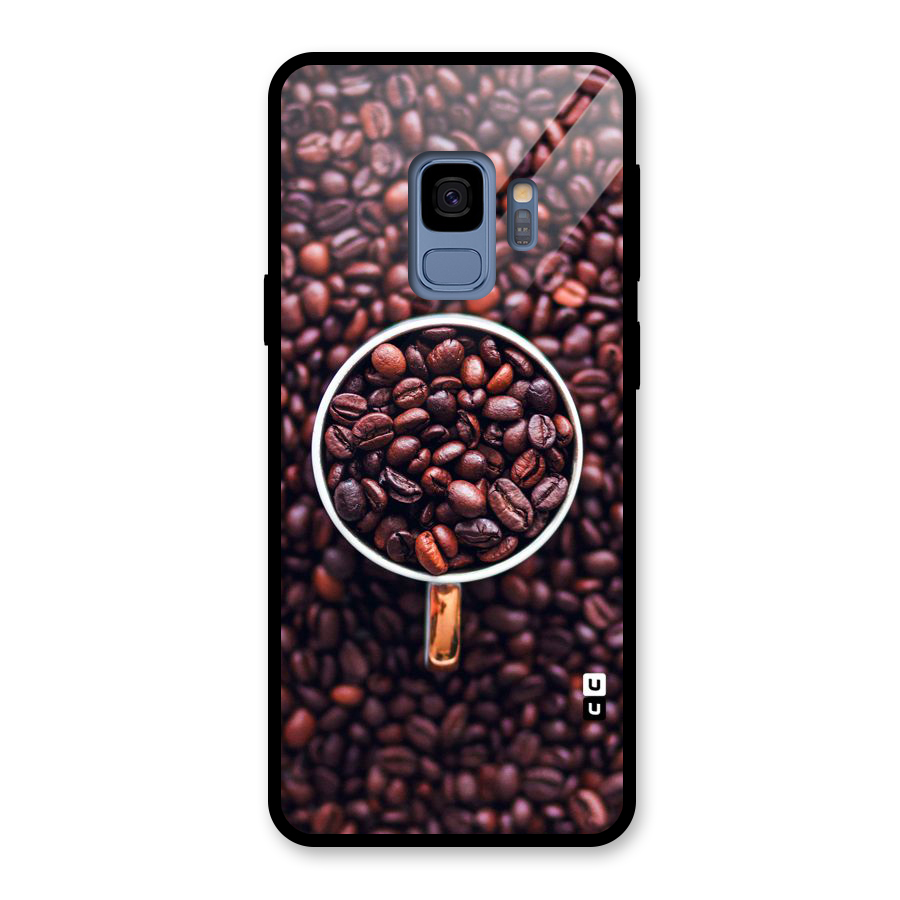 Focus Coffee Beans Glass Back Case for Galaxy S9