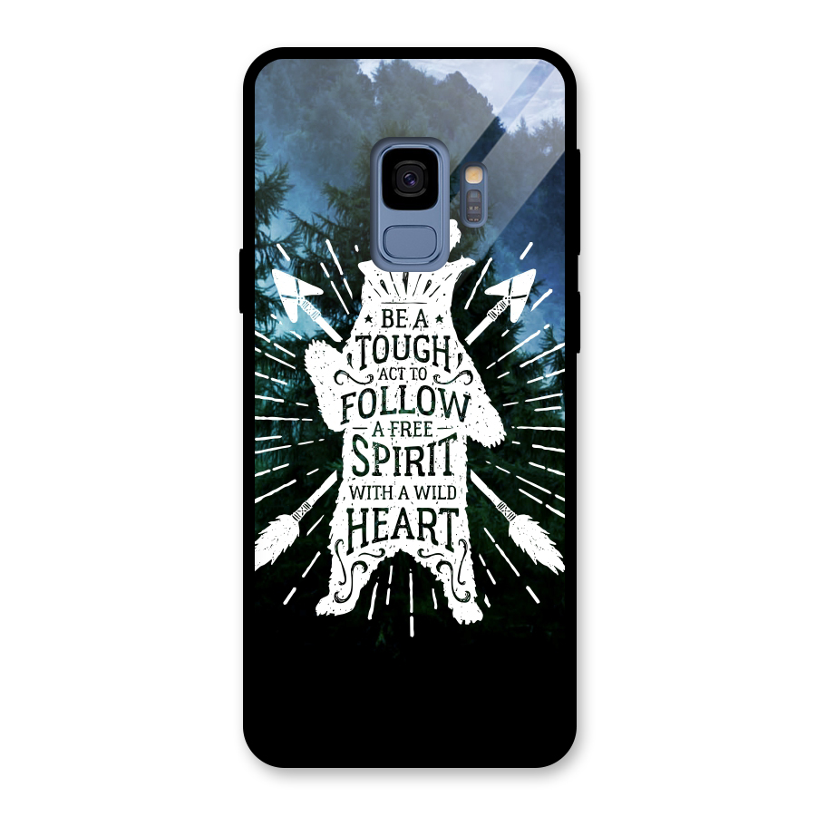 Follow Spirit Heart Glass Back Case for Galaxy S9