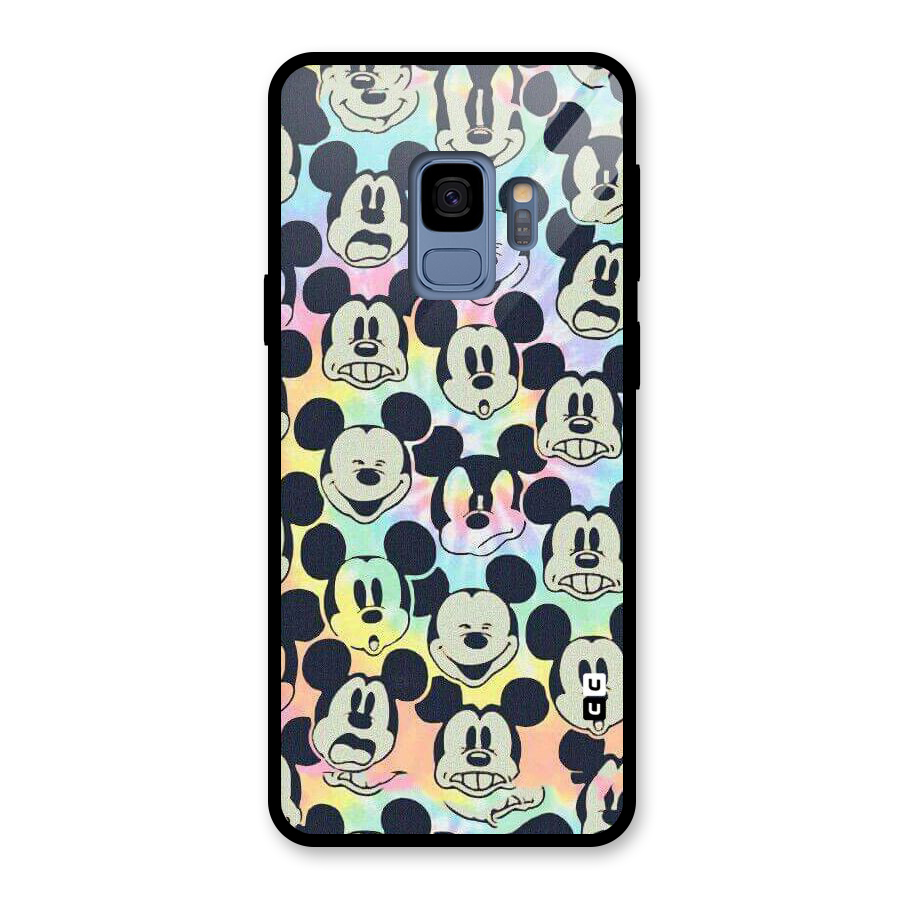 Fun Rainbow Faces Glass Back Case for Galaxy S9