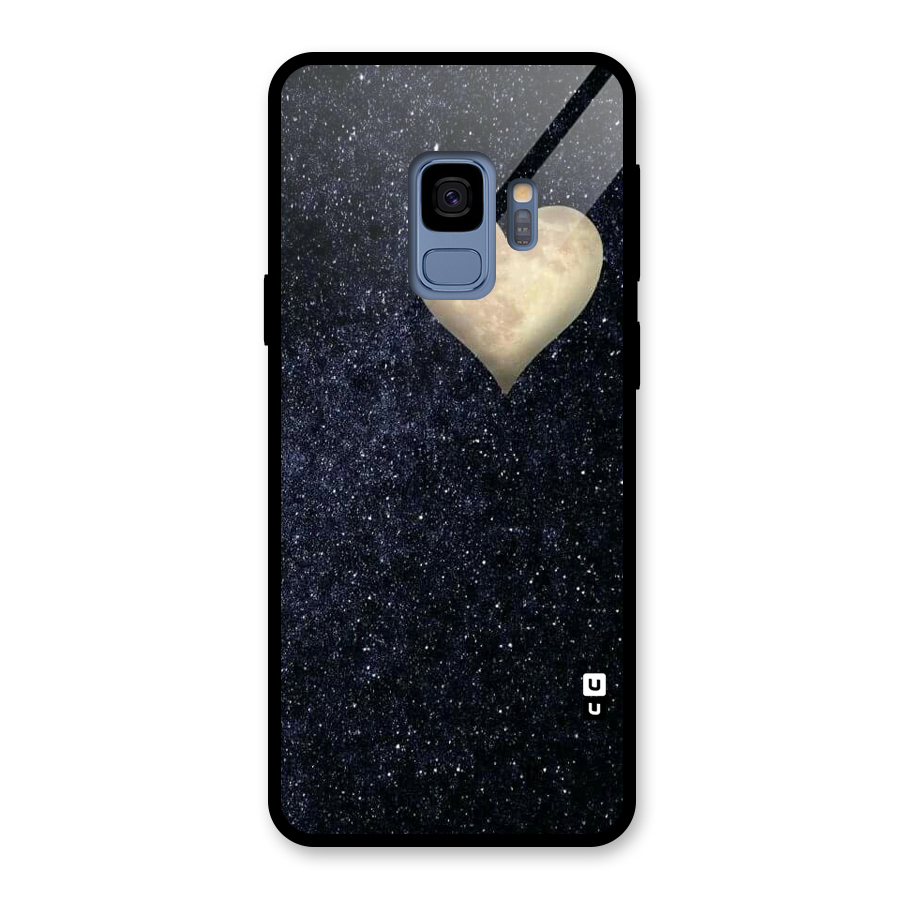 Galaxy Space Heart Glass Back Case for Galaxy S9