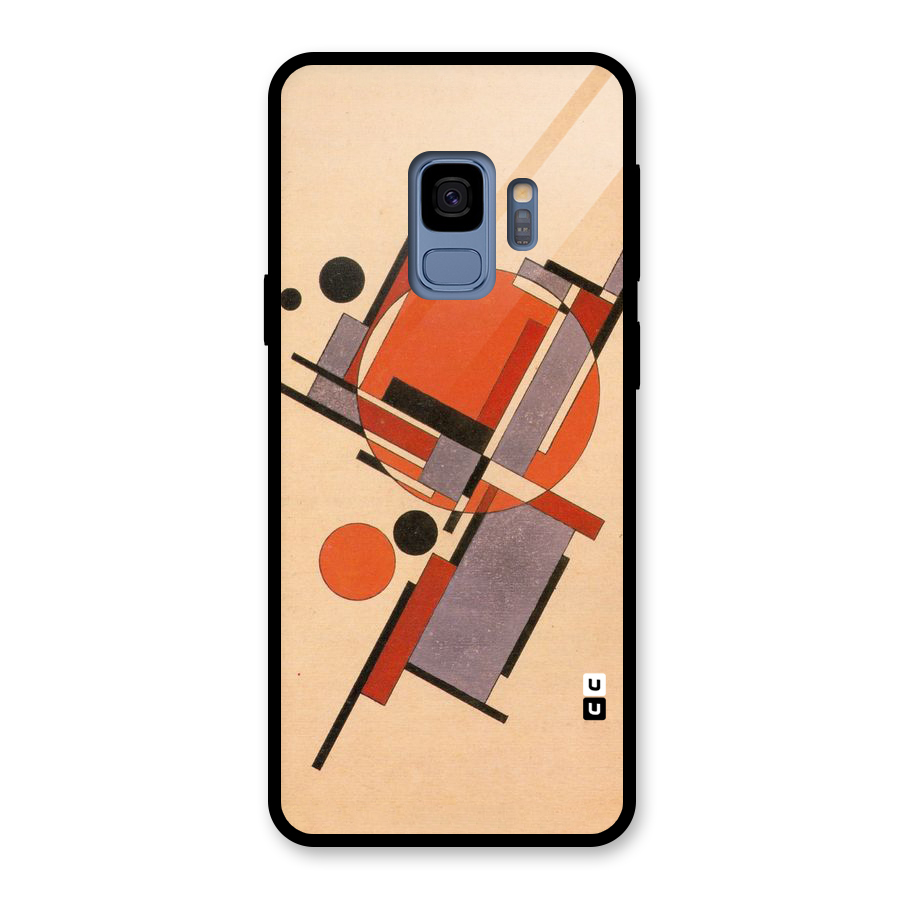 Geo Abstract Metrics Glass Back Case for Galaxy S9