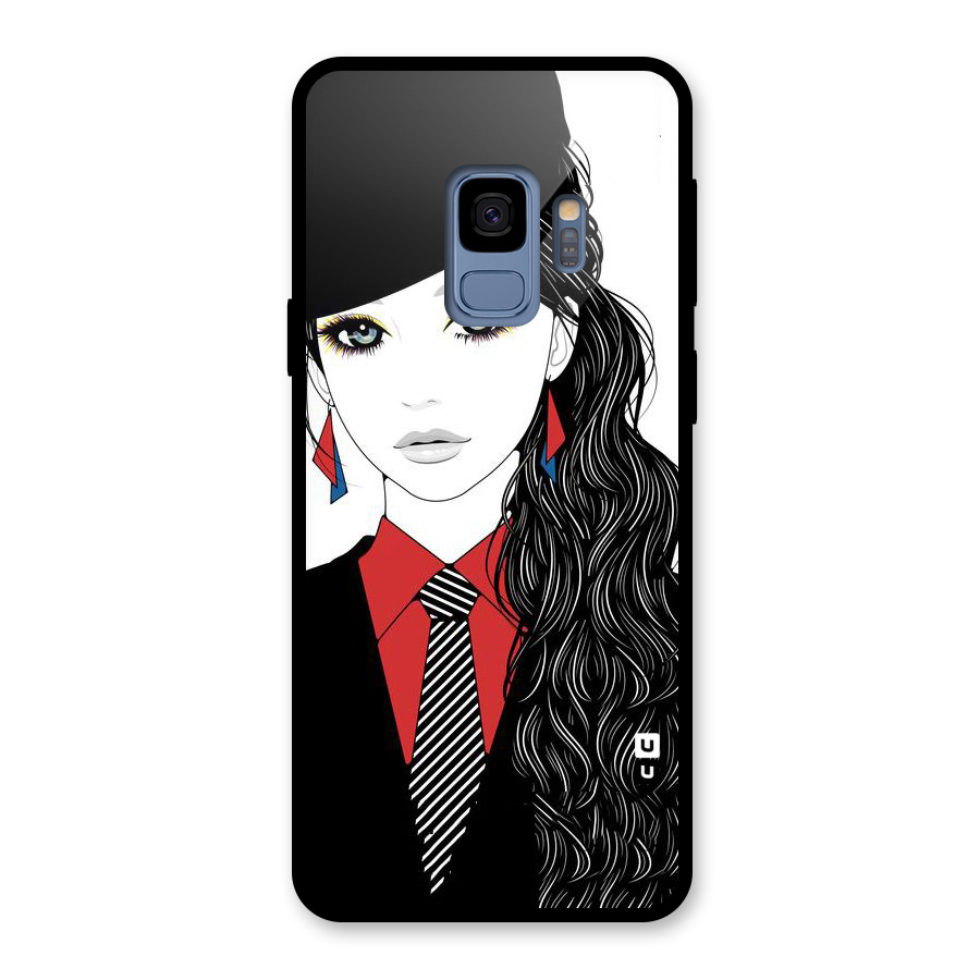 Girl Tie Glass Back Case for Galaxy S9