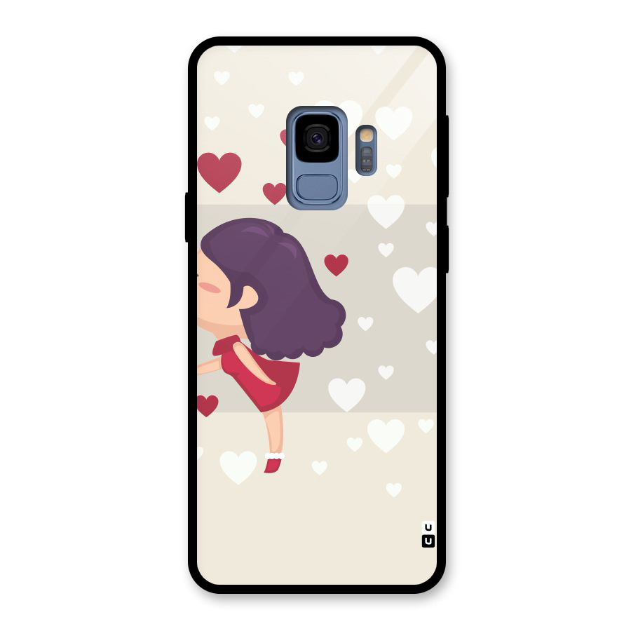 Girl in Love Glass Back Case for Galaxy S9