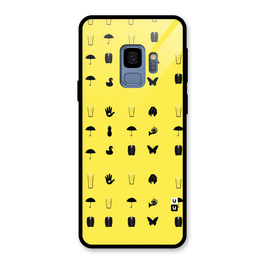 Glass Pattern Glass Back Case for Galaxy S9
