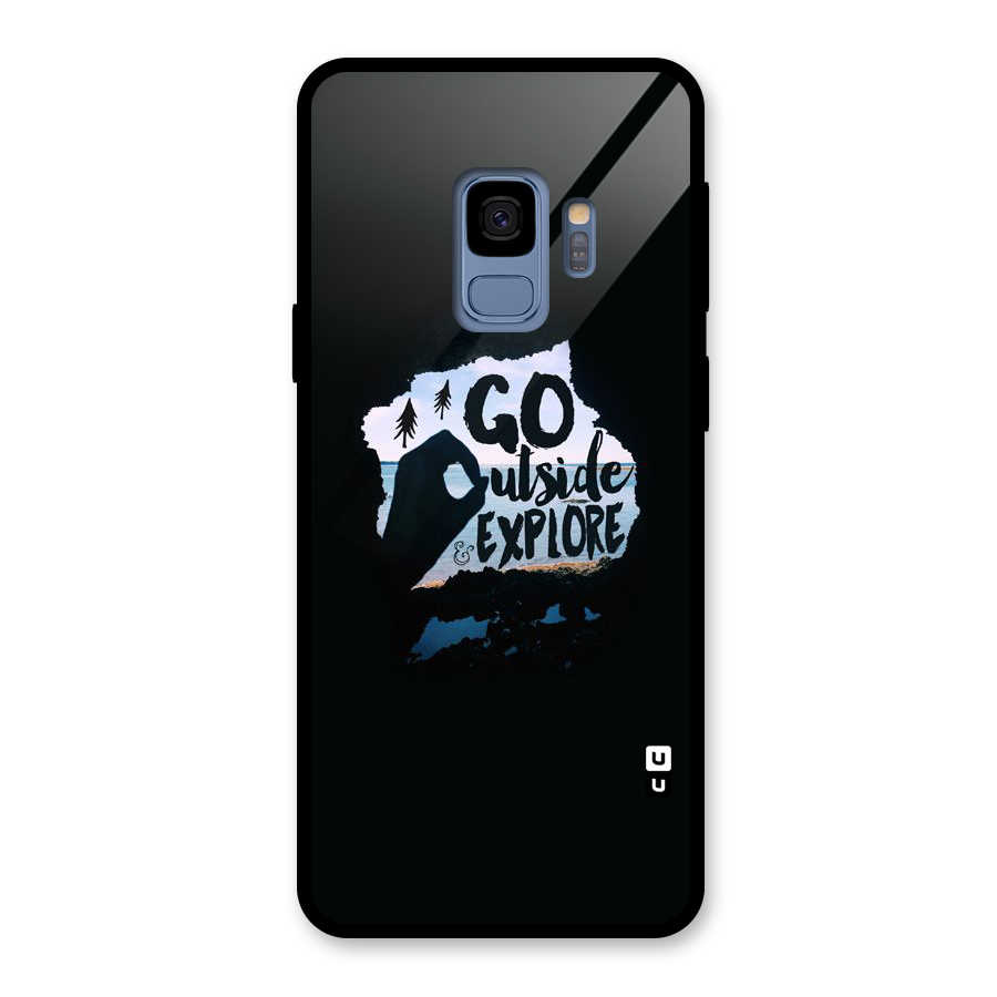 Go Outside Glass Back Case for Galaxy S9