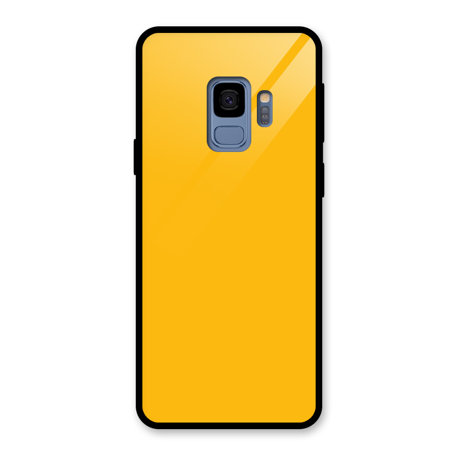 Gold Yellow Glass Back Case for Galaxy S9