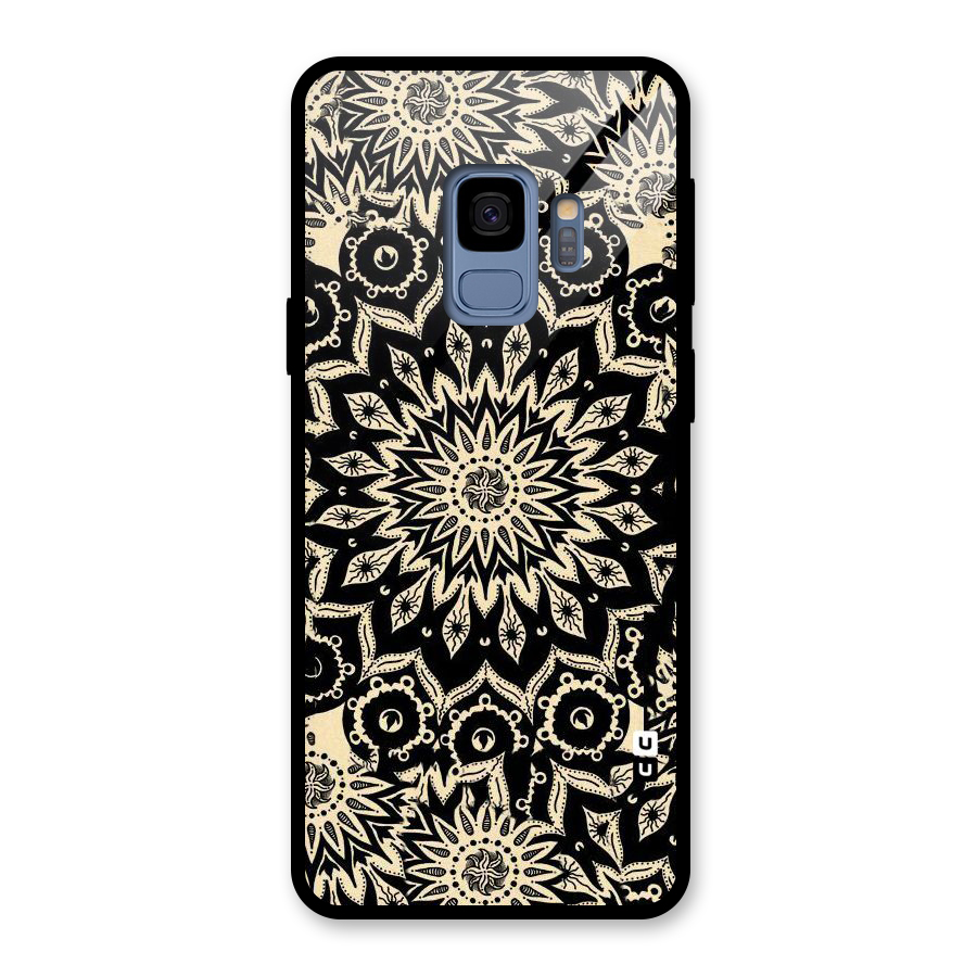 Golden Mandala Glass Back Case for Galaxy S9