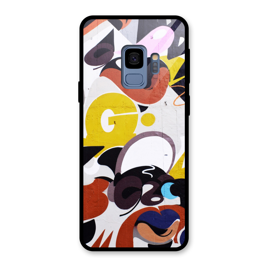 Graffiti Wall Glass Back Case for Galaxy S9