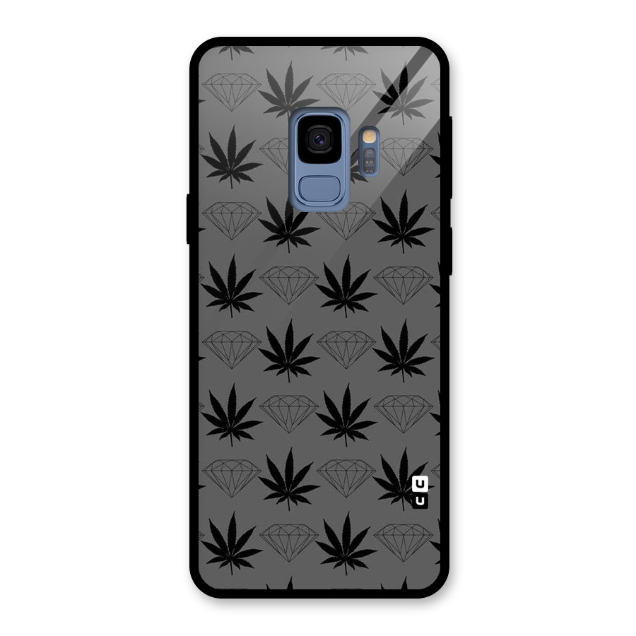 Grass Diamond Glass Back Case for Galaxy S9