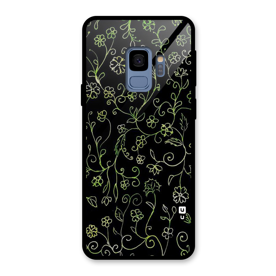 Green Leaves Glass Back Case for Galaxy S9