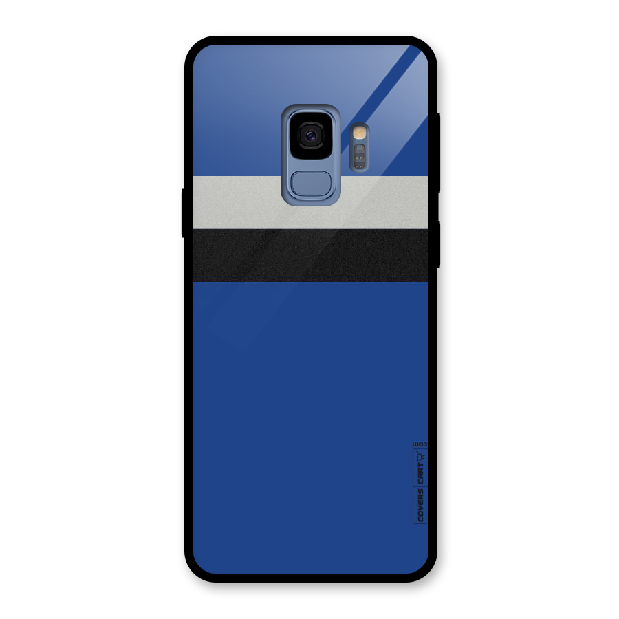 Grey Black Strips Glass Back Case for Galaxy S9