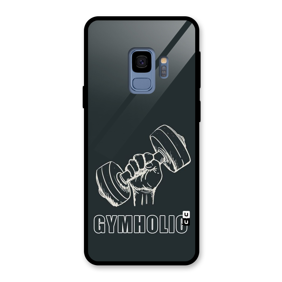 Gymholic Design Glass Back Case for Galaxy S9