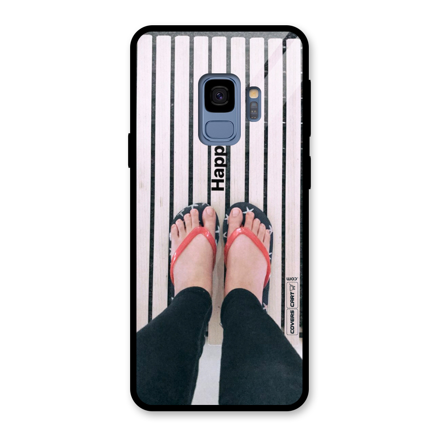 Happy Feet Glass Back Case for Galaxy S9