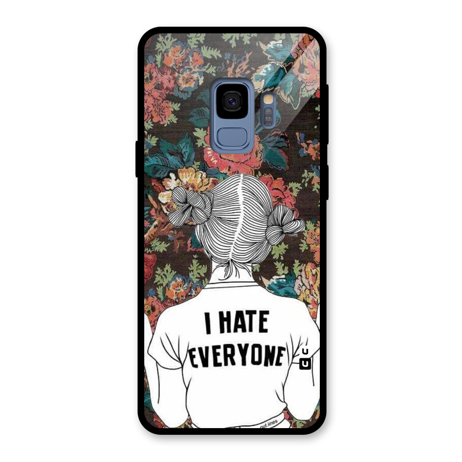 Hate Everyone Glass Back Case for Galaxy S9