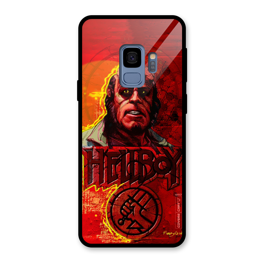 Hellboy Artwork Glass Back Case for Galaxy S9