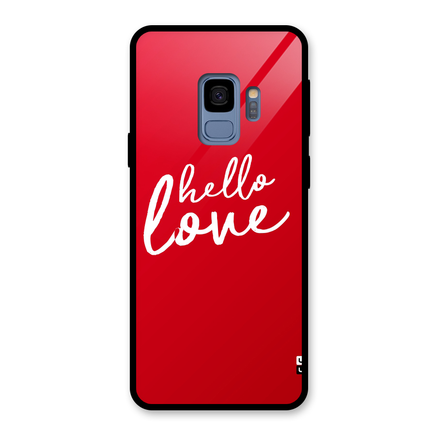 Hello Love Glass Back Case for Galaxy S9