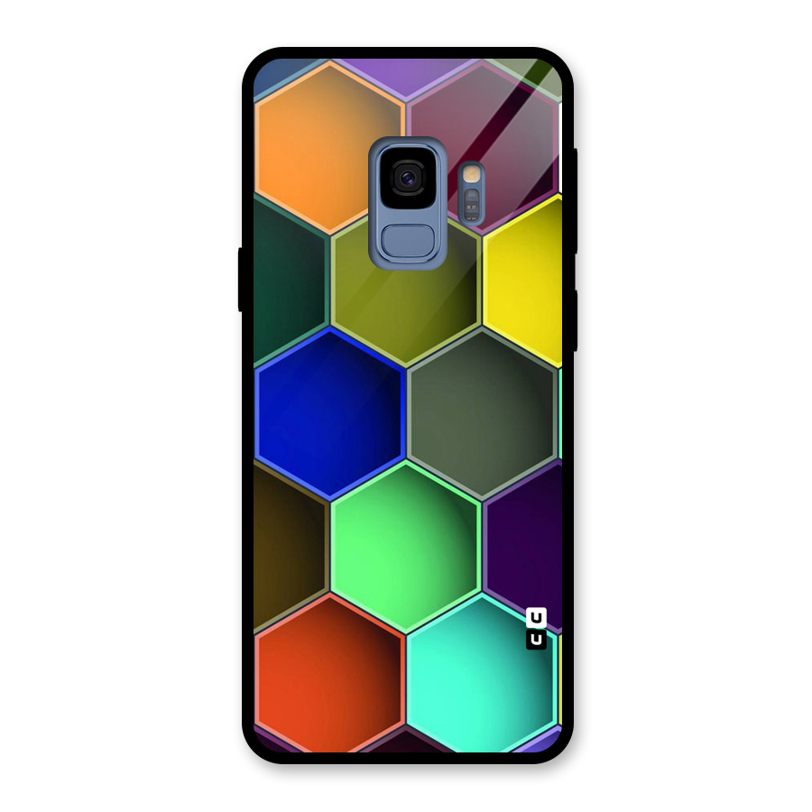 Hexagonal Palette Glass Back Case for Galaxy S9
