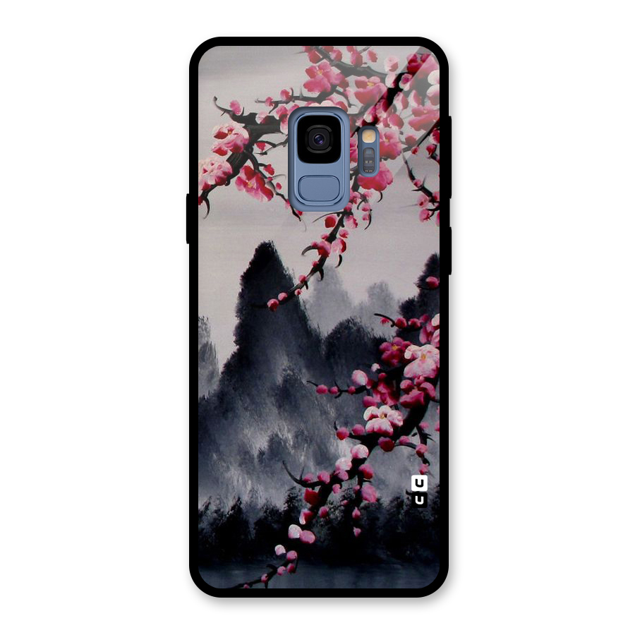Hills And Blossoms Glass Back Case for Galaxy S9