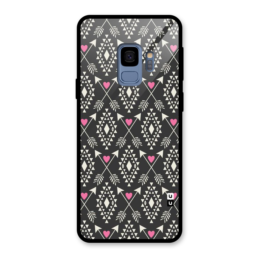 Hit Arrow Love Glass Back Case for Galaxy S9
