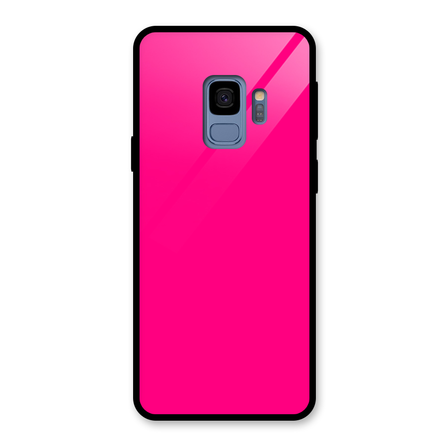 Hot Pink Glass Back Case for Galaxy S9
