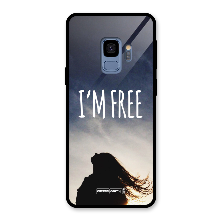 I m Free Glass Back Case for Galaxy S9