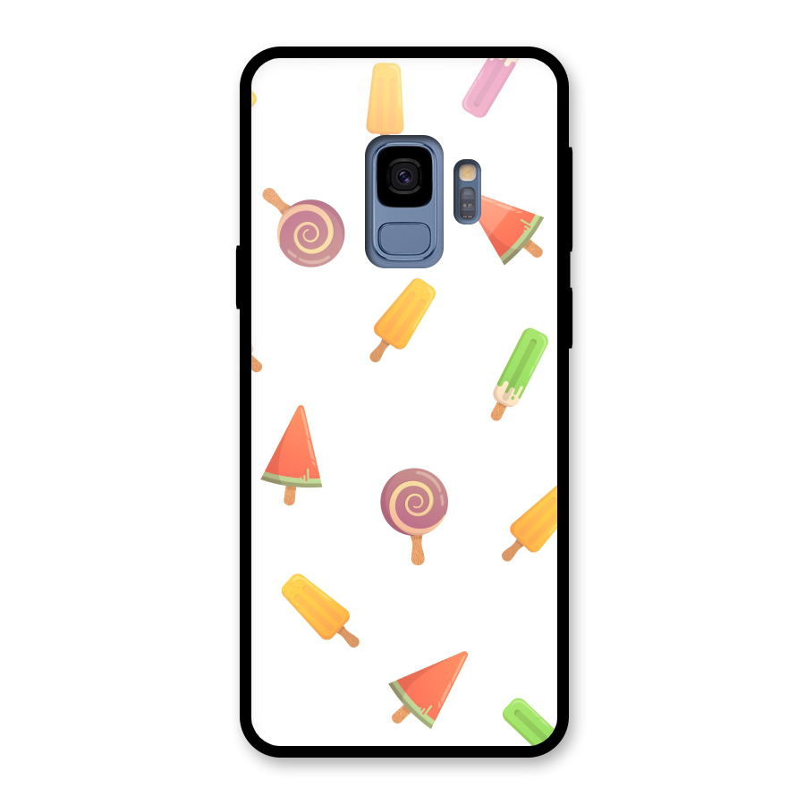 Ice Cream Colors Glass Back Case for Galaxy S9