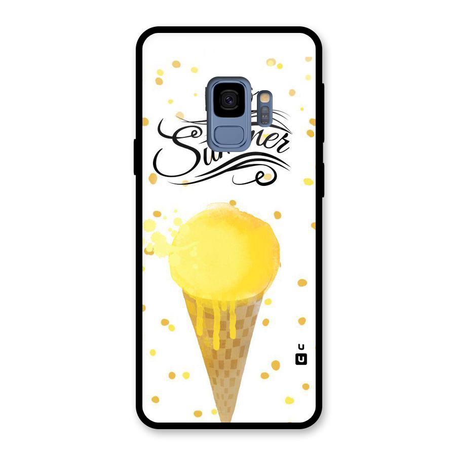 Ice Cream Summer Glass Back Case for Galaxy S9