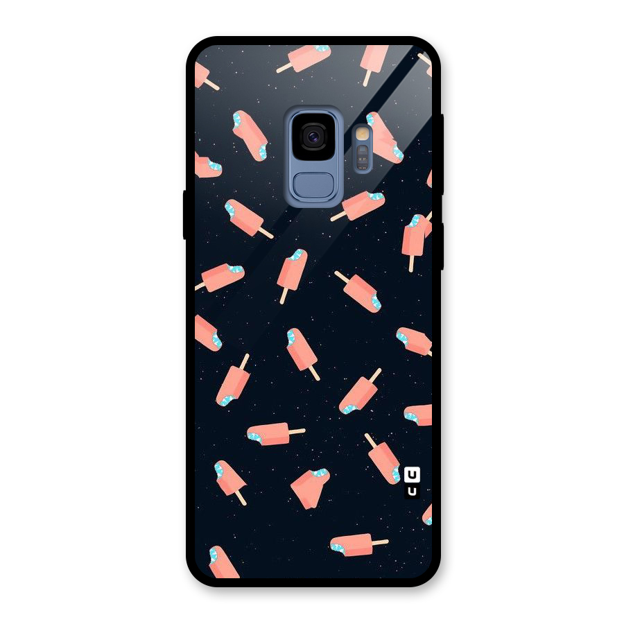 Icy Pattern Glass Back Case for Galaxy S9