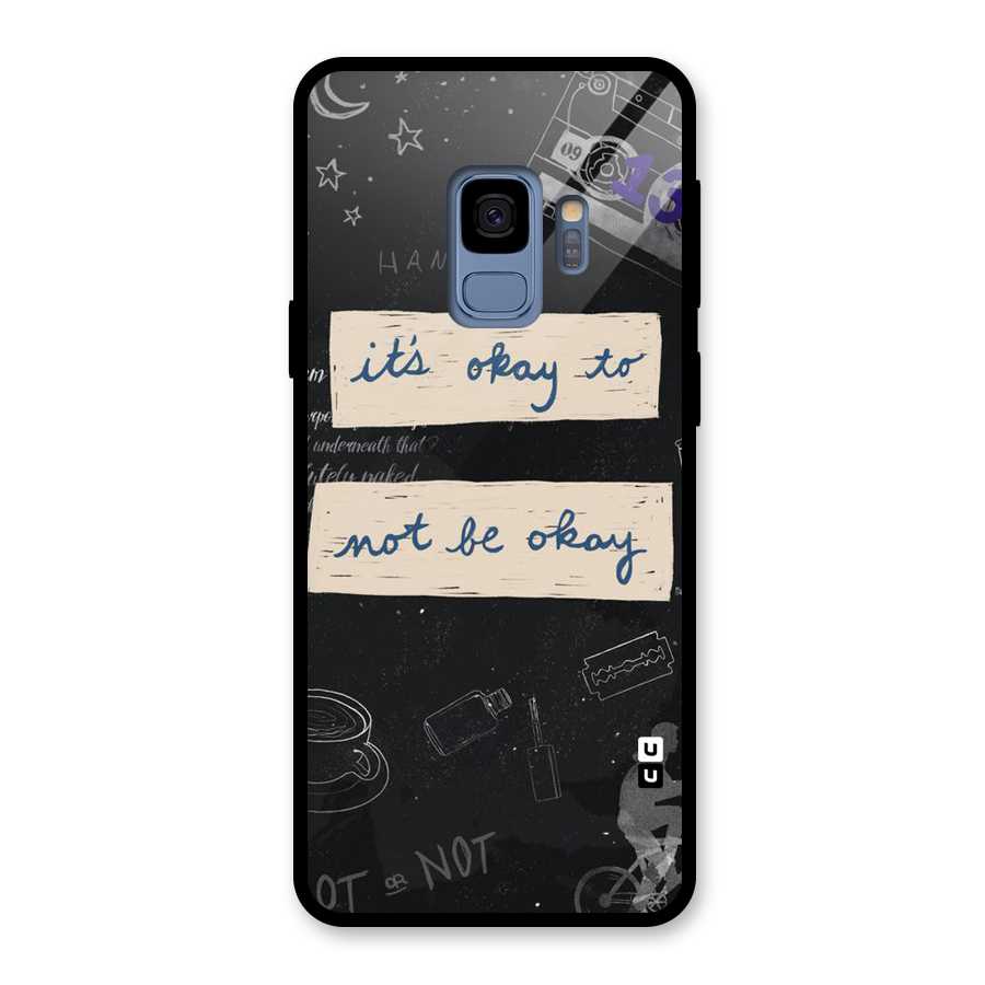 Its Okay Glass Back Case for Galaxy S9