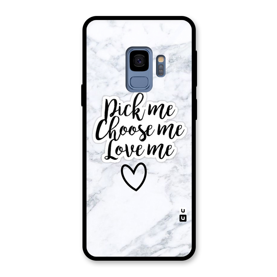 Just Me Glass Back Case for Galaxy S9