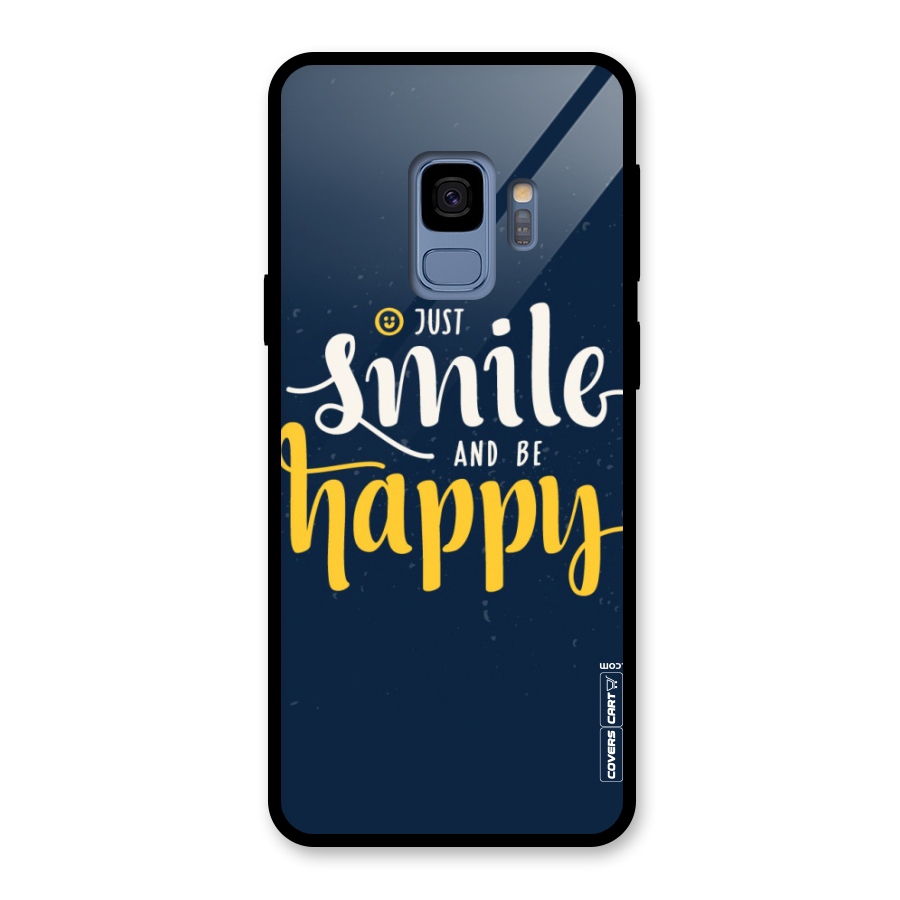 Just Smile Glass Back Case for Galaxy S9